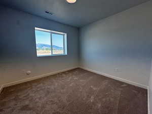 View of carpeted spare room