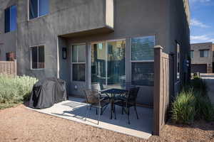 Back of property featuring a patio