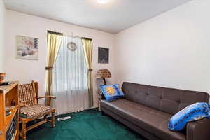 View of carpeted living room