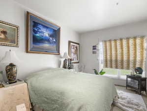 View of carpeted bedroom