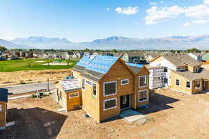 Exterior space featuring a mountain view