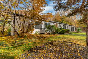 View of front of home with a front yard