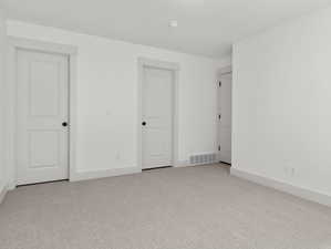 Primary bedroom with walk in closet and private bathroom. *There are options shown that would increase purchase price