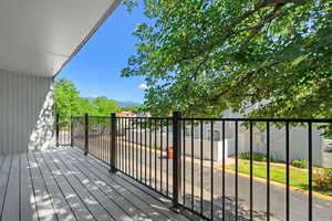 View of wooden deck