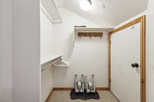 Walk-in closet with boot dryer