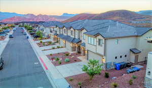 View of front facade with a mountain view