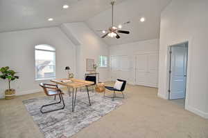 Oversized Family Room / Rec Room with Vaulted Ceilings