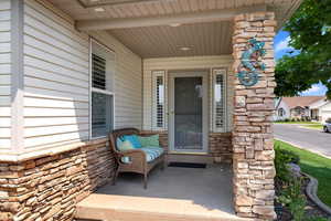 Large & private front porch.