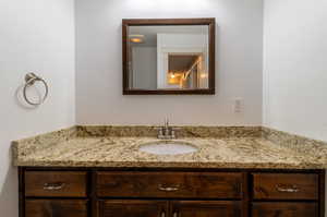 Bathroom featuring vanity