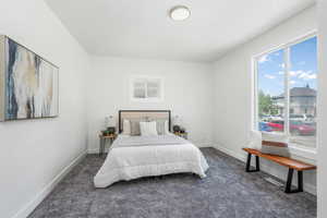 View of carpeted bedroom