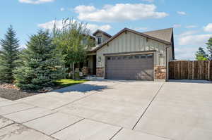 View of front of house featuring a garage