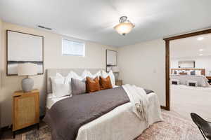 Bedroom featuring carpet flooring