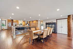 Dining space featuring wood-type flooring