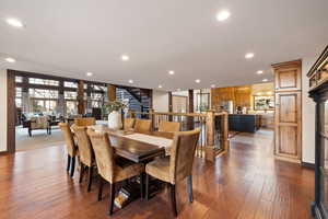 Dining space featuring hardwood / wood-style floors