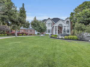 View of front of home with a front yard