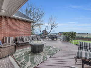 View of wooden deck