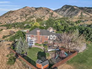 Exterior space with a mountain view