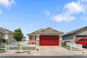 Ranch-style house with a garage