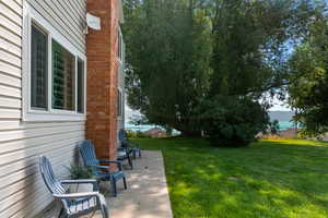 View of front porch featuring a patio area