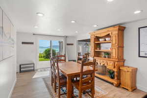 Dining room featuring light hardwood / wood-style flooring