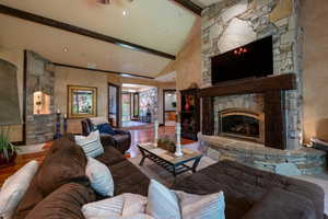 Gas fireplace in great room