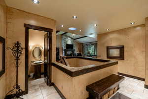 Mudroom area off garage entry