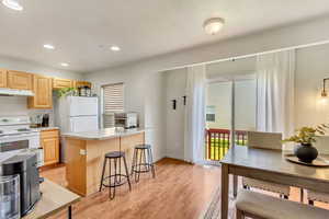 Dining area and breakfast bar.