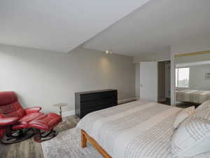 Bedroom featuring hardwood / wood-style flooring