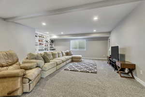 View of carpeted living room