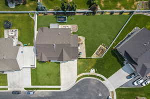 Aerial View of Spacious .41 Acre Yard