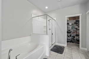 Master En-Suite Bathroom Tub & Walk-In Shower