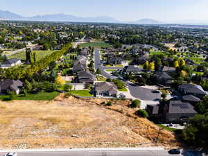 Aerial view featuring a mountain view