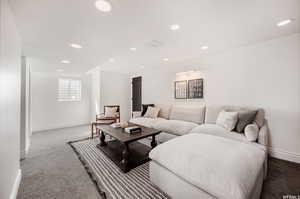 View of carpeted living room