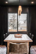 Dining area featuring a wealth of natural light