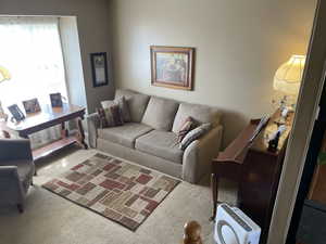 View of carpeted living room