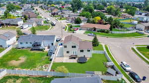 Birds eye view of property