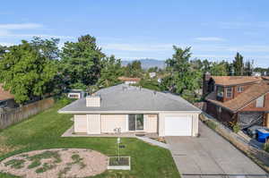 Birds eye view of property