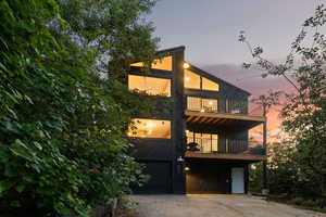 Exterior space with a balcony