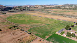 Drone / aerial view featuring a mountain view and a rural view