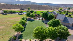 Bird's eye view featuring a mountain view