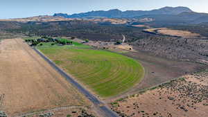 Bird's eye view featuring a mountain view and a rural view