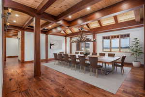 Virtually staged dining room