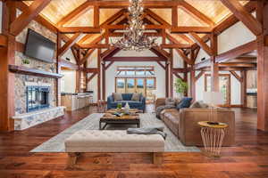 Virtually staged great room