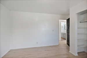 Downstairs Bedroom looking out to Full Bathroom