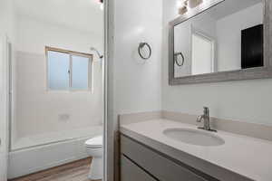 Upstairs Bathroom with New Quartz Countertop