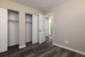 Bedroom 2 with large closets