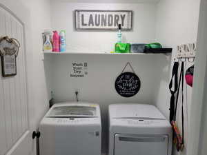 Clothes washing area