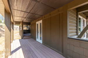 Deck with french doors