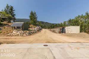 View of street featuring a mountain view