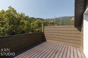 View of wooden terrace